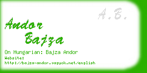 andor bajza business card